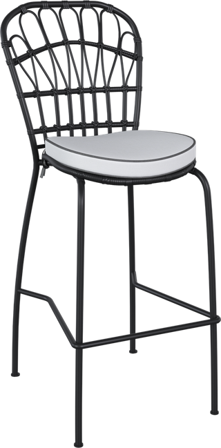 Fleur Stool Black